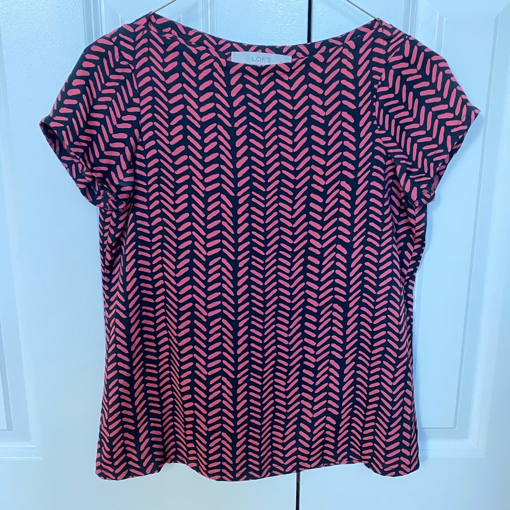 Loft Boatneck Printed Top
